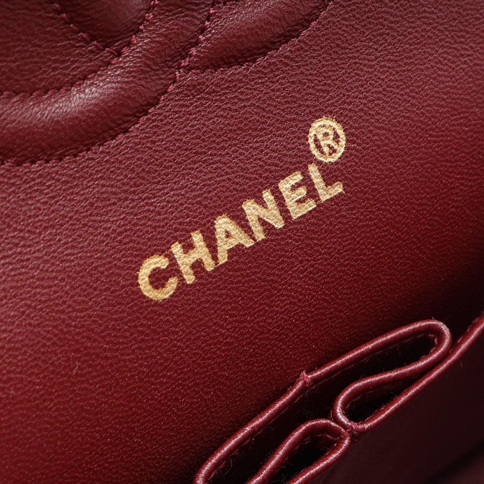 Chanel Shoulder Bag Shirley Blanc Stitch Double Flap Black Lambskin Chain — view 4
