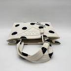 Prada Tote Dot Pattern Isetan Limited Canvas Shoulder Bag 2-Way White — view 5
