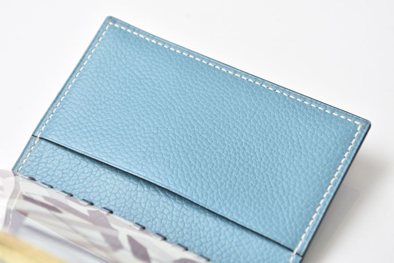 Hermes Agenda Petit Notebook Cover Diary Card Case Vintage Togo Blue Jean — view 7