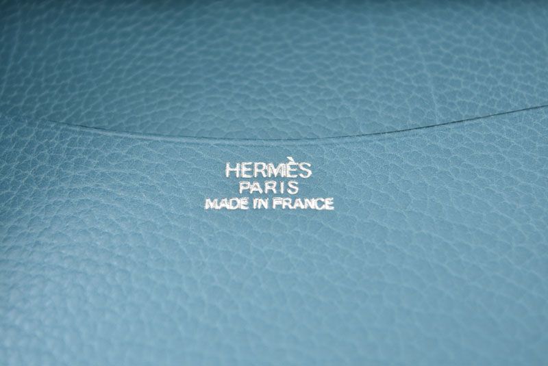 Hermes Agenda Petit Notebook Cover Diary Card Case Vintage Togo Blue Jean — view 5