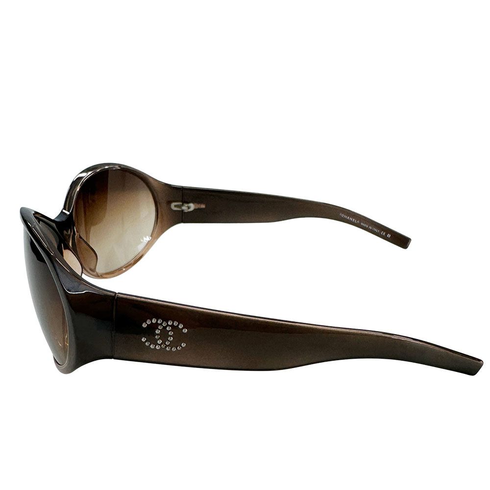 Chanel Sunglasses CC Logo Acetate Brown Eyewear — view 4