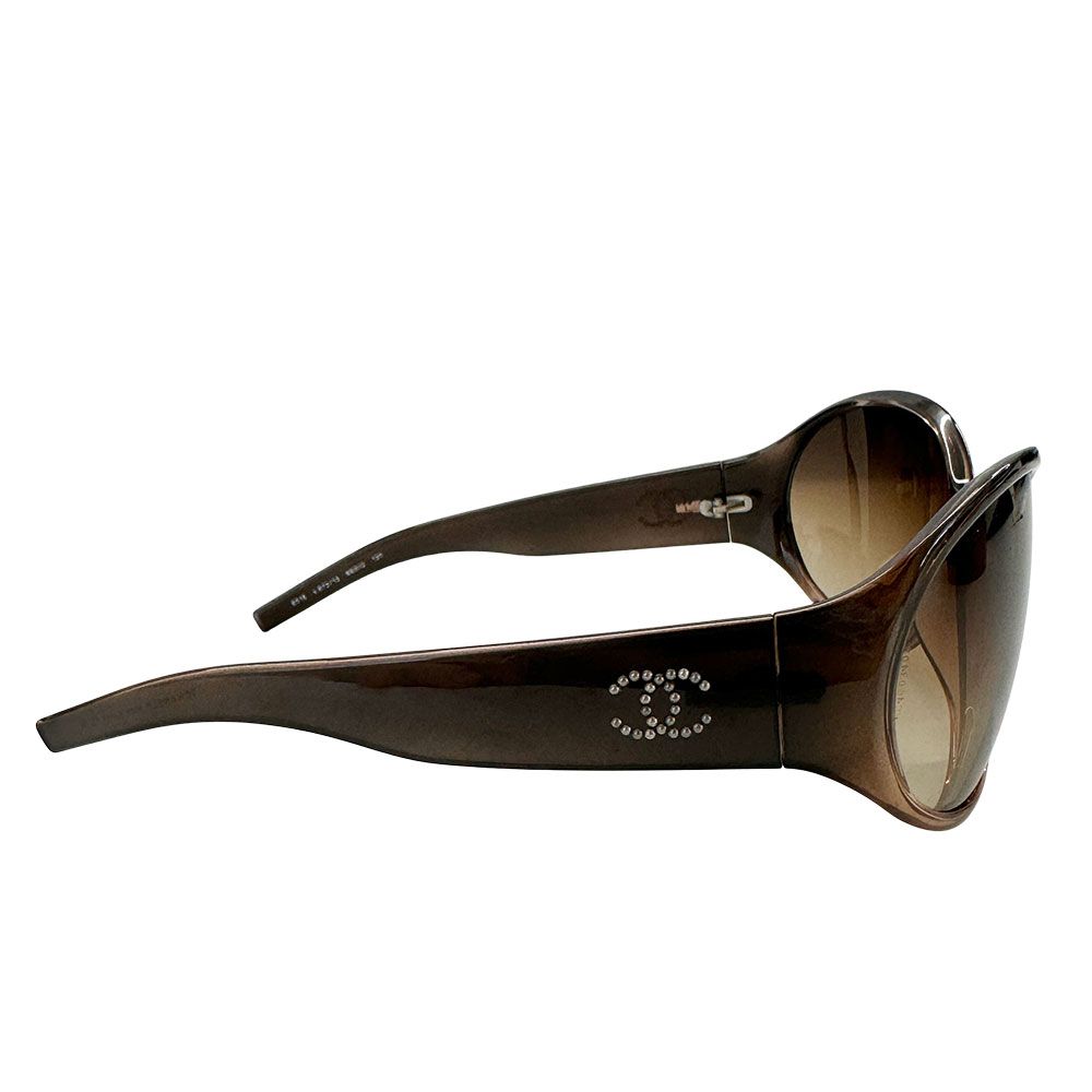 Chanel Sunglasses CC Logo Acetate Brown Eyewear — view 6