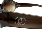 Chanel Sunglasses CC Logo Acetate Brown Eyewear — view 8