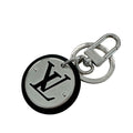 Louis Vuitton Key Holder Porte Cles LV Circle Black Silver Chain Cool