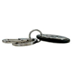 Louis Vuitton Key Holder Porte Cles LV Circle Black Silver Chain Cool — view 4