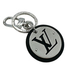 Louis Vuitton Key Holder Porte Cles LV Circle Black Silver Chain Cool — view 2
