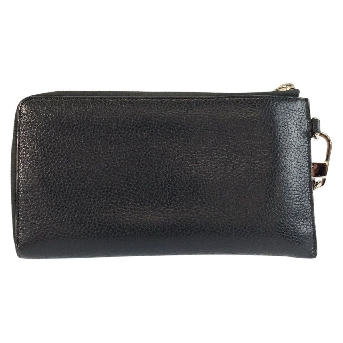 Gucci GG Metal Black Silver Leather Wallet Wrist — view 2