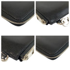 Gucci GG Metal Black Silver Leather Wallet Wrist — view 8