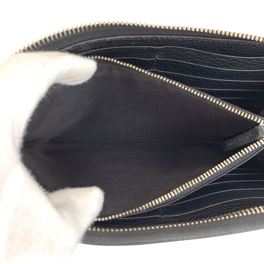 Gucci GG Metal Black Silver Leather Wallet Wrist — view 6
