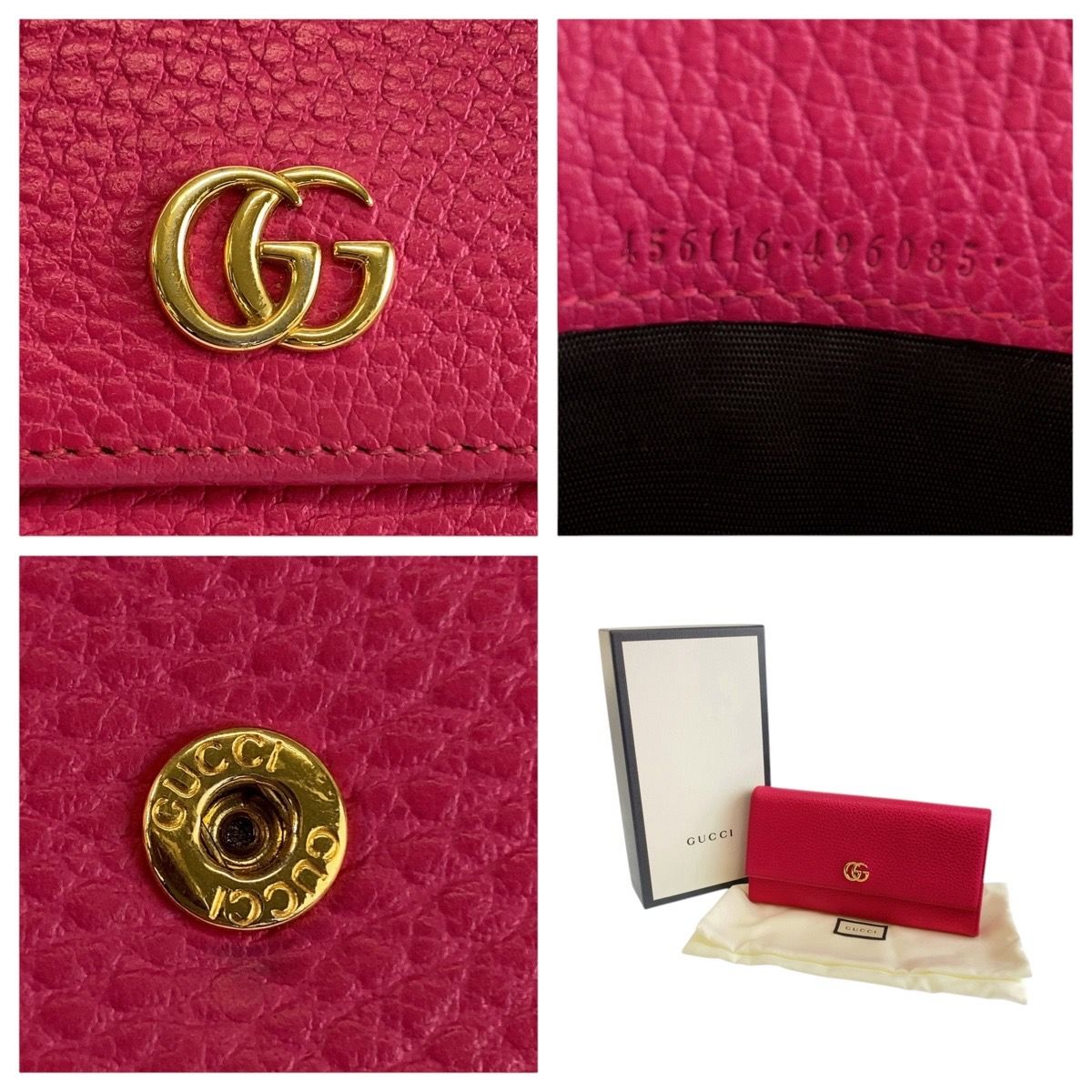 Gucci GG Marmont Continental Wallet Pink Leather — view 5