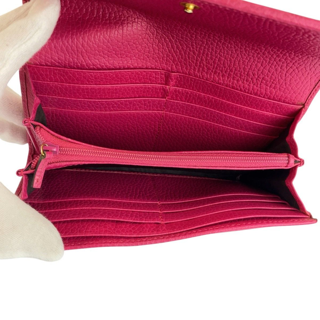 Gucci GG Marmont Continental Wallet Pink Leather — view 7