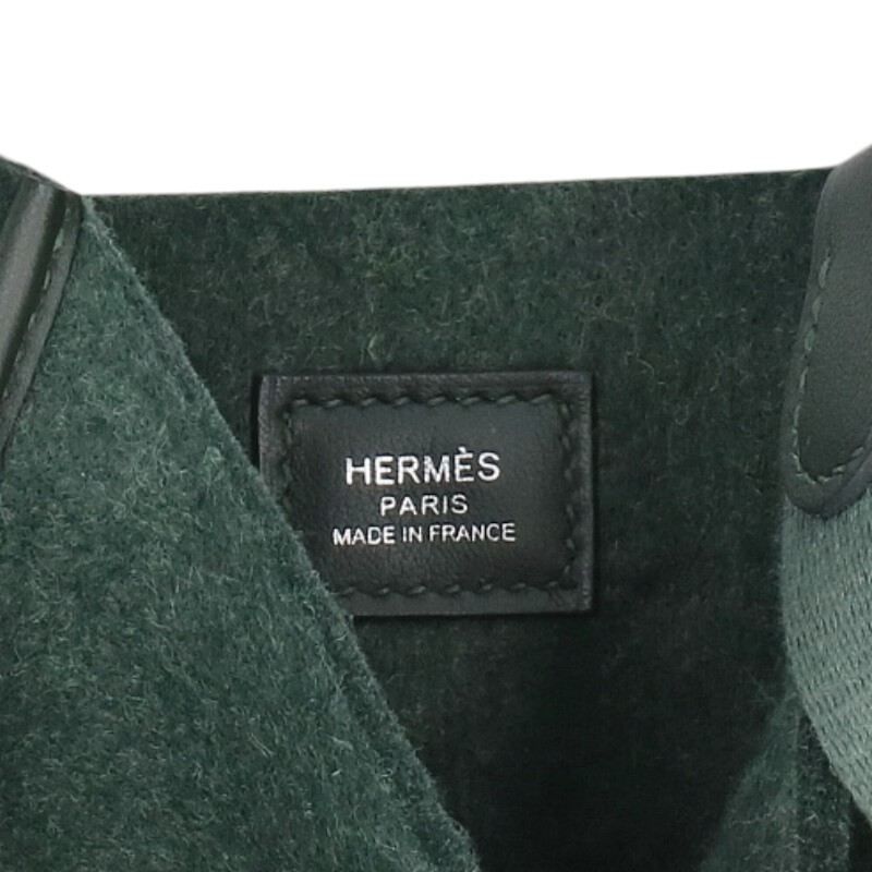 Hermes Evelyne TPM Vert Cypress Felt Leather Shoulder Bag TPM — view 5