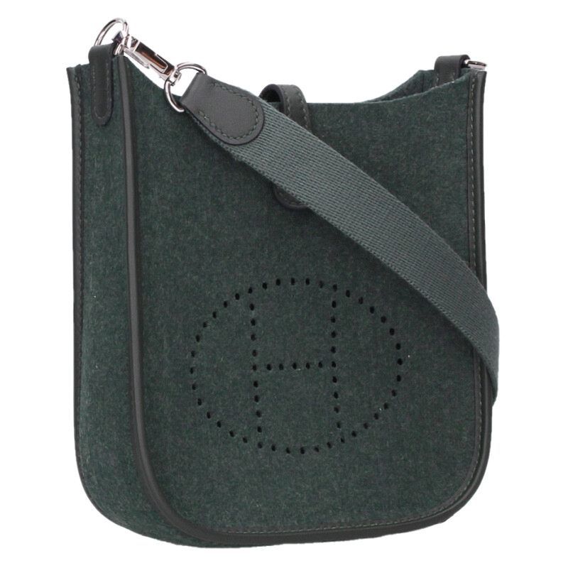 Hermes Evelyne TPM Vert Cypress Felt Leather Shoulder Bag TPM