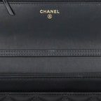 Chanel Cocobol Satin Chain Wallet Shoulder — view 5
