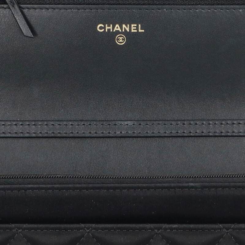 Chanel Cocobol Satin Chain Wallet Shoulder — view 5