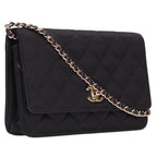 Chanel Cocobol Satin Chain Wallet Shoulder