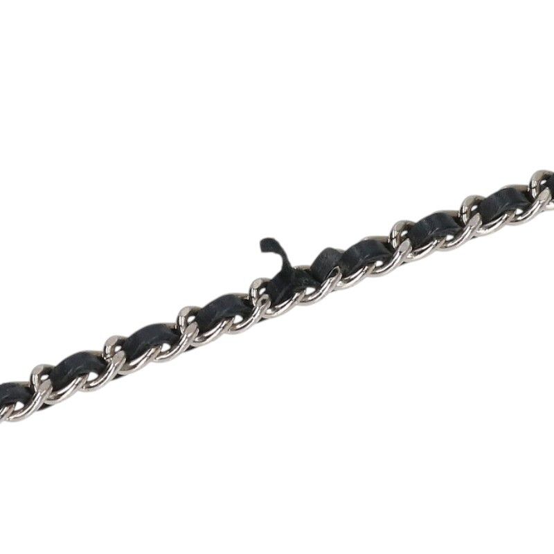 Chanel Cambon Line CC Logo Chain Leather Wallet Shoulder — view 5