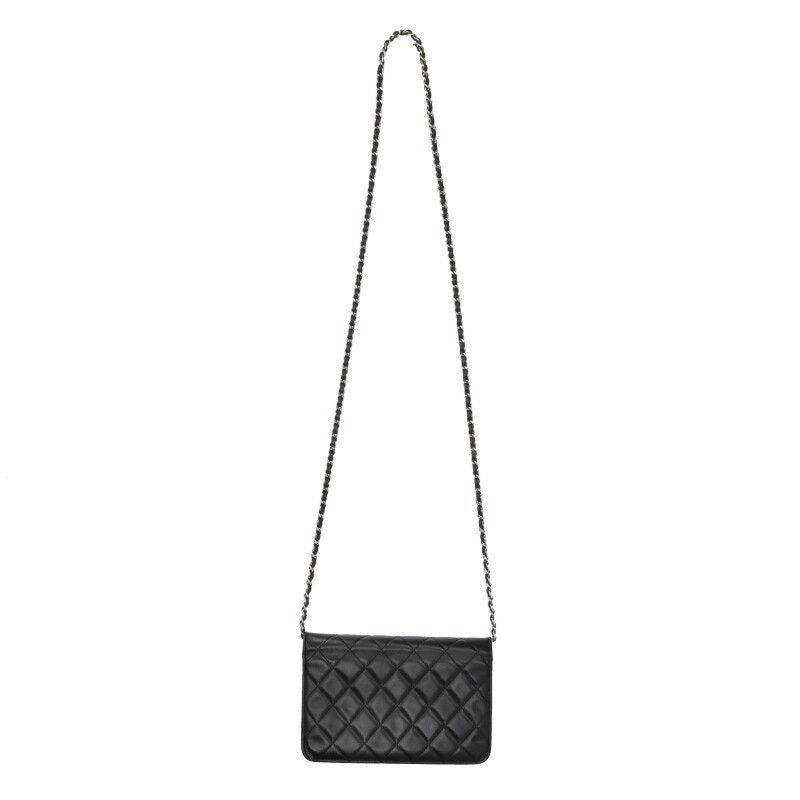 Chanel Cambon Line CC Logo Chain Leather Wallet Shoulder — view 2