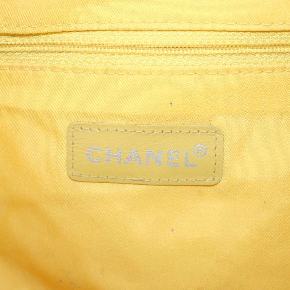 Chanel New Travel Line CC Logo Tote Yellow — view 3