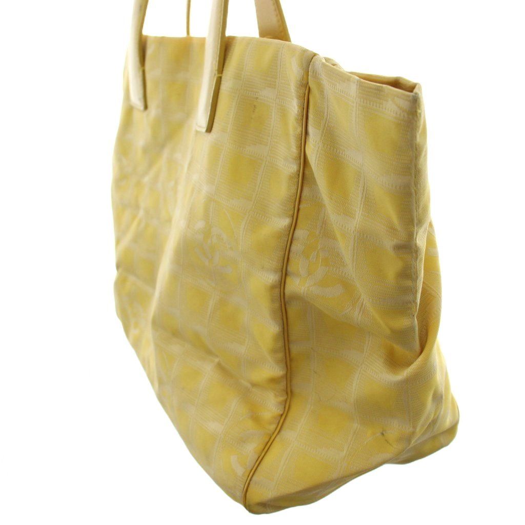Chanel New Travel Line CC Logo Tote Yellow — view 4