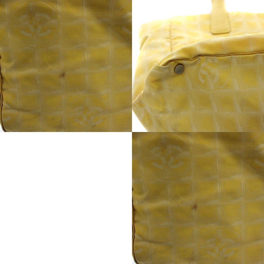 Chanel New Travel Line CC Logo Tote Yellow — view 9