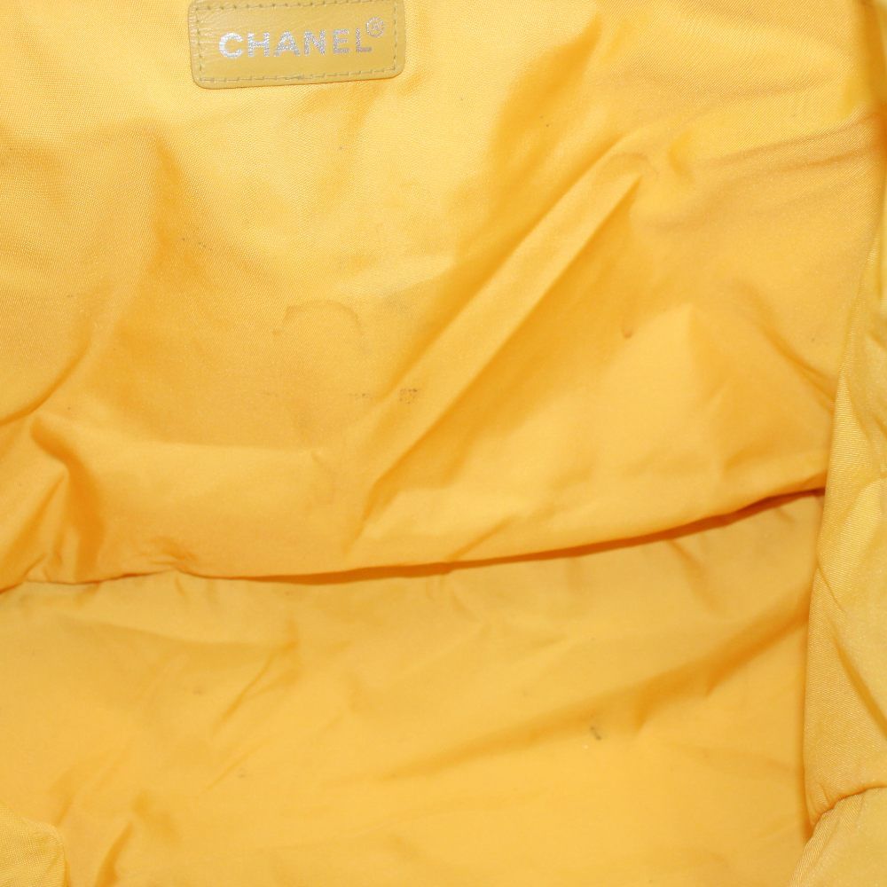 Chanel New Travel Line CC Logo Tote Yellow — view 7