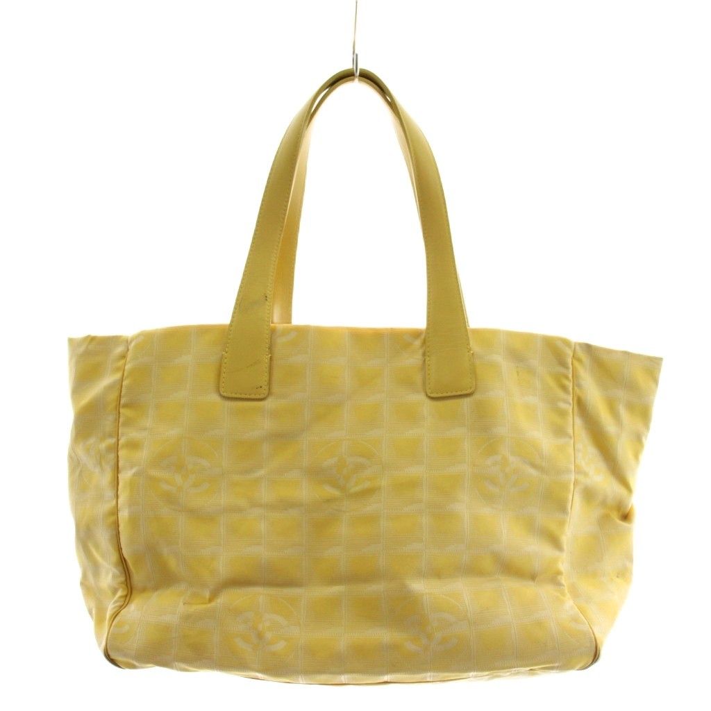 Chanel New Travel Line CC Logo Tote Yellow