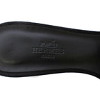 Hermes Oasis Sandals Clear Heels Suede Leather 37 Black — view 4