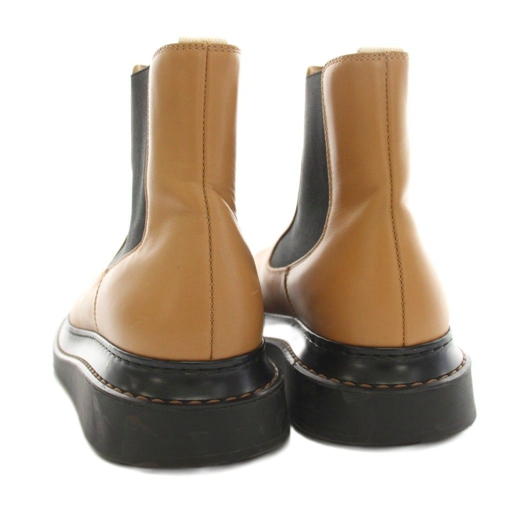 Loewe Leather Chelsea Boots Side Gore 37 Brown — view 4