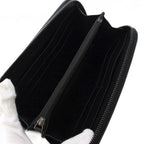 Bottega Veneta Intrecciato Wallet Zip Around Coin Purse Leather Black — view 5