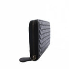 Bottega Veneta Intrecciato Wallet Zip Around Coin Purse Leather Black — view 4