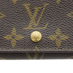 Louis Vuitton Porte Monet Tresor Monogram Wallet Bifold Coin Purse Brown — view 9