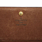 Louis Vuitton Porte Monet Tresor Monogram Wallet Bifold Coin Purse Brown — view 3