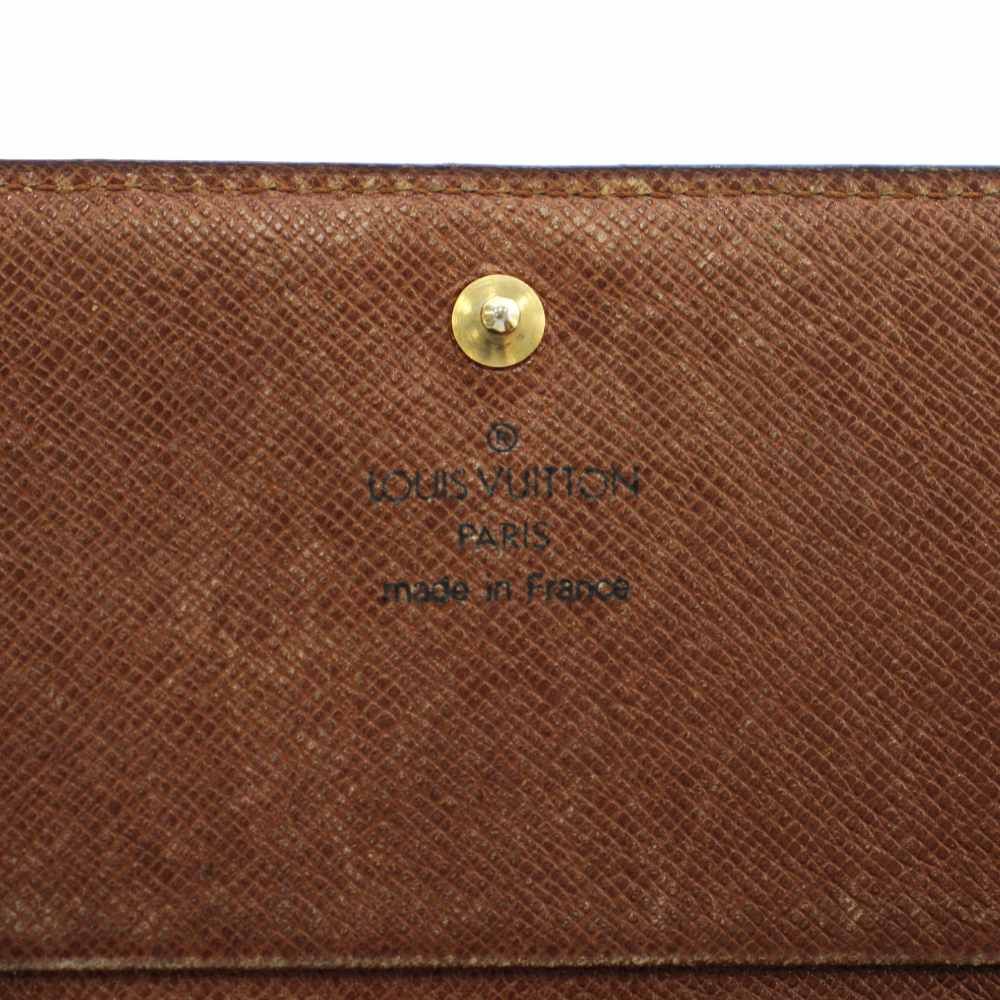 Louis Vuitton Porte Monet Tresor Monogram Wallet Bifold Coin Purse Brown — view 3