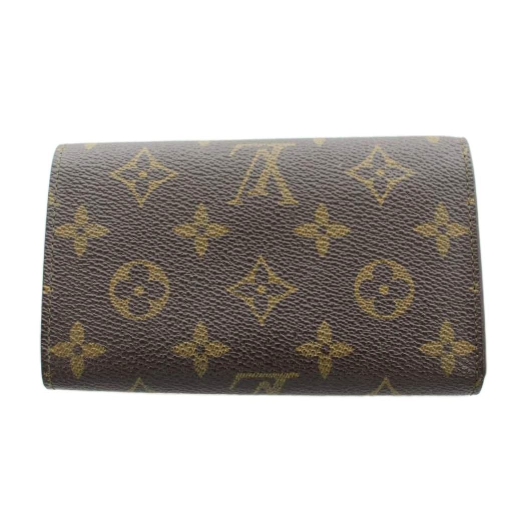 Louis Vuitton Porte Monet Tresor Monogram Wallet Bifold Coin Purse Brown — view 2