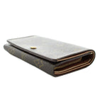Louis Vuitton Porte Monet Tresor Monogram Wallet Bifold Coin Purse Brown — view 4