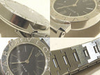 Bvlgari Quartz Watch Date Black Dial Silver Logo Available Round — view 3