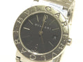 Bvlgari Quartz Watch Date Black Dial Silver Logo Available Round