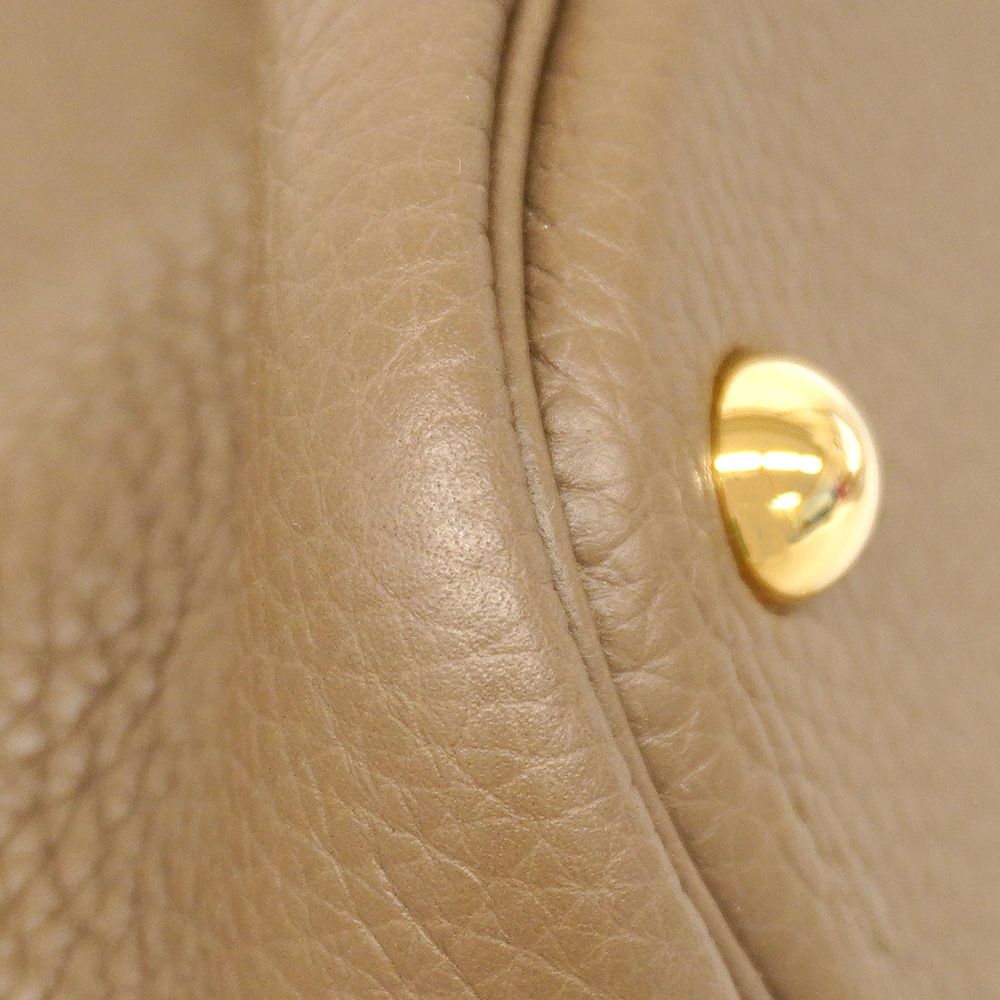 Hermes Handbag Bolide 31 Taurillon Etoupe Gold — view 6