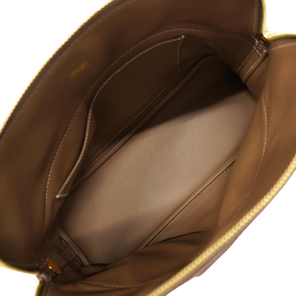 Hermes Handbag Bolide 31 Taurillon Etoupe Gold — view 4