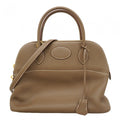 Hermes Handbag Bolide 31 Taurillon Etoupe Gold