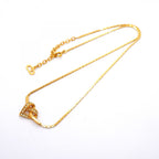 Dior Necklace Heart Motif Gold Plated Rhinestone — view 3