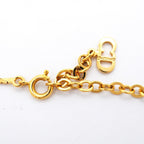 Dior Necklace Heart Motif Gold Plated Rhinestone — view 4