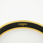 Hermes Bangle Enamel PM Carre Shu Gold Plated Cloisonne Red Bracelet — view 4