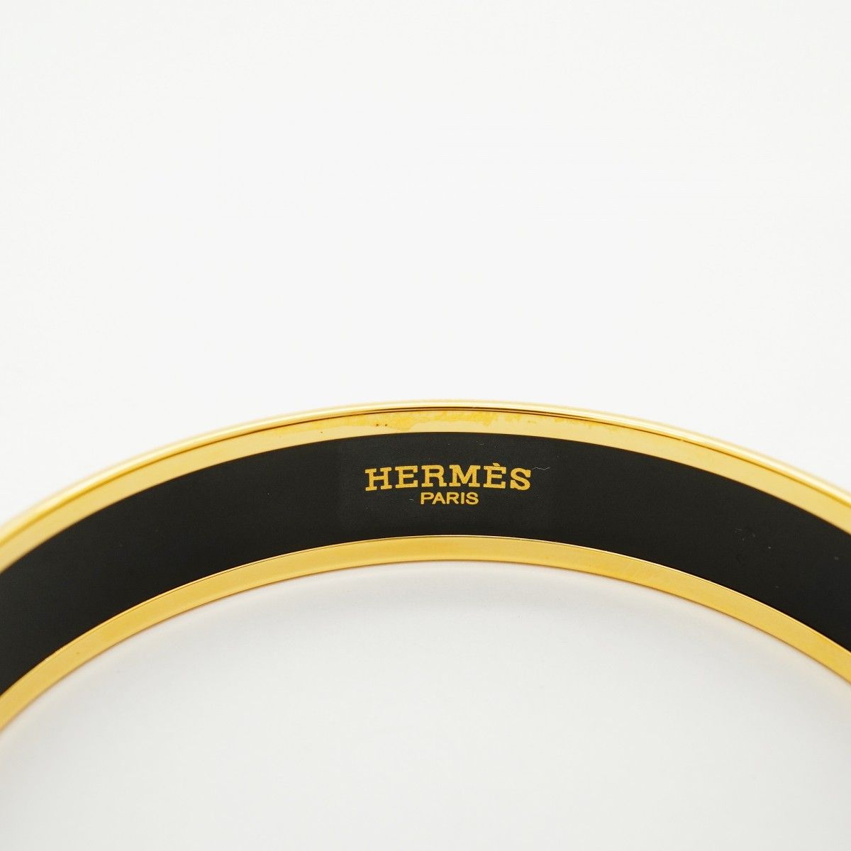 Hermes Bangle Enamel PM Carre Shu Gold Plated Cloisonne Red Bracelet — view 4