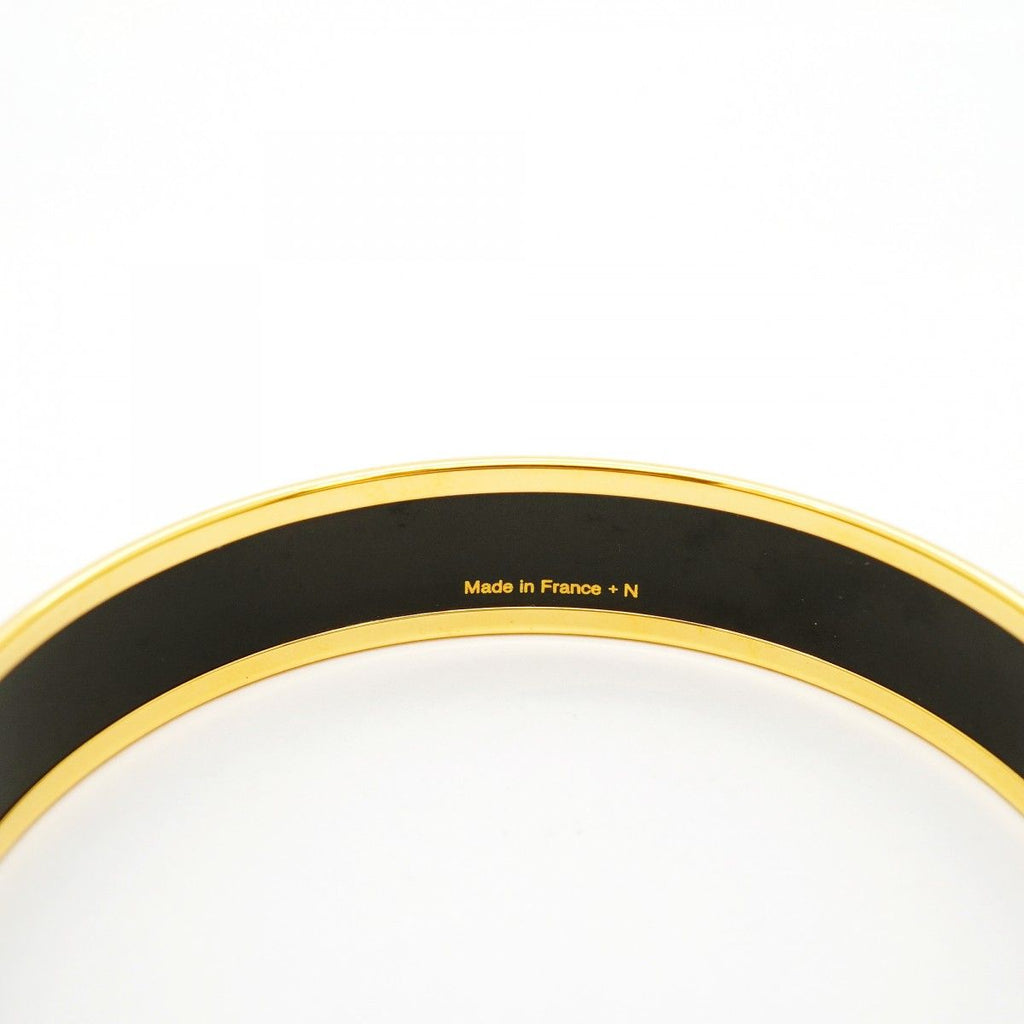 Hermes Bangle Enamel PM Carre Shu Gold Plated Cloisonne Red Bracelet — view 5