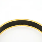 Hermes Bangle Enamel PM Carre Shu Gold Plated Cloisonne Red Bracelet — view 5