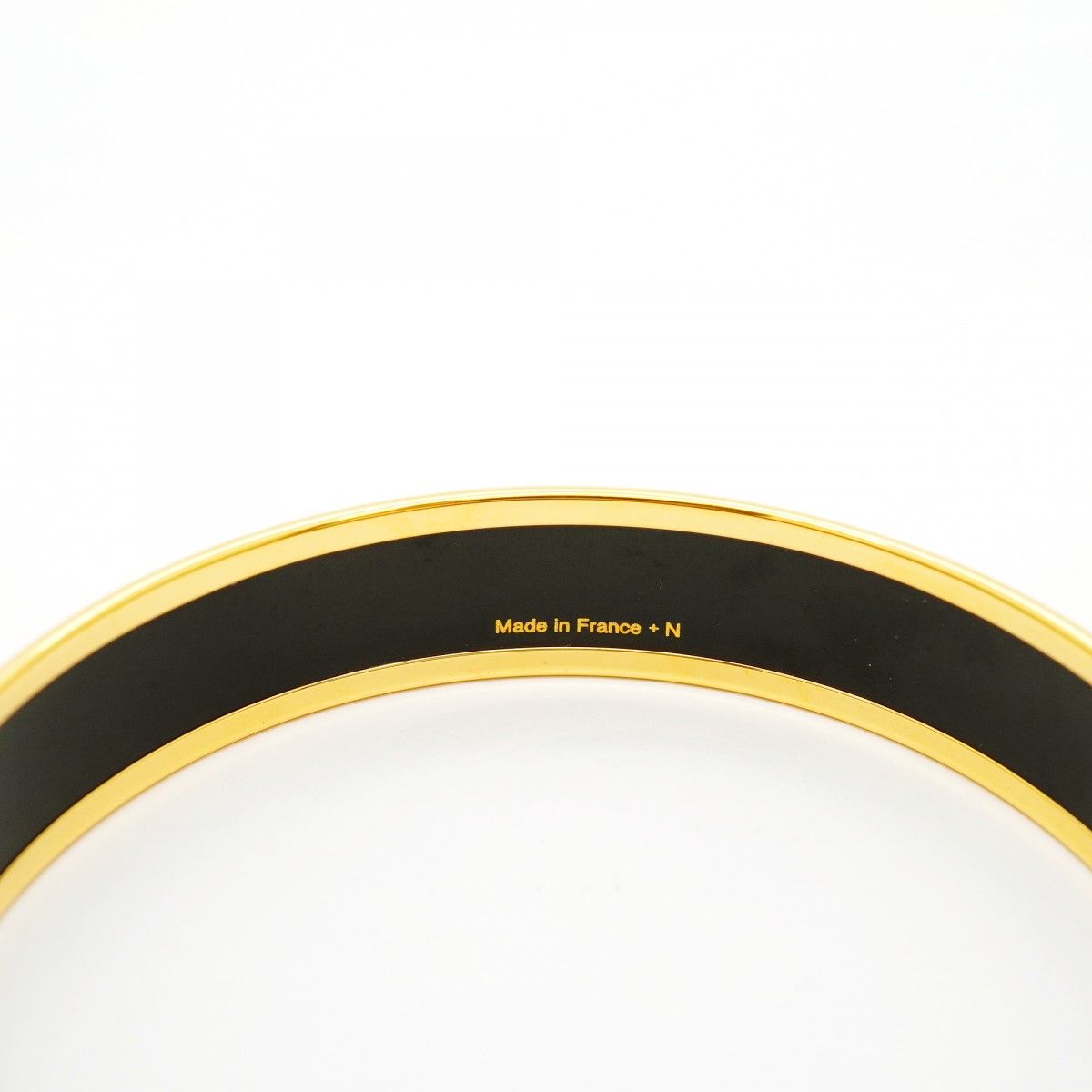 Hermes Bangle Enamel PM Carre Shu Gold Plated Cloisonne Red Bracelet — view 5