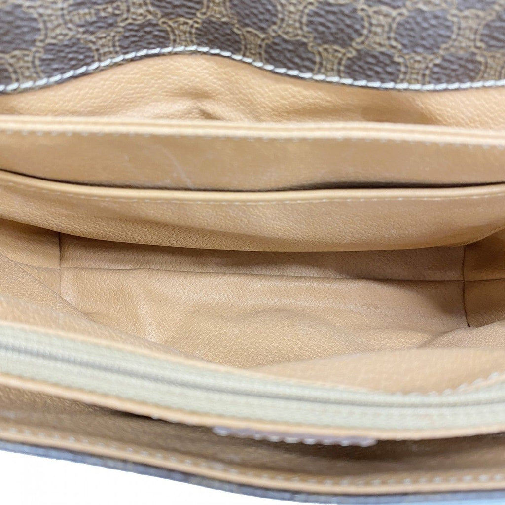Celine Shoulder Bag Macadam Brown Gold — view 4