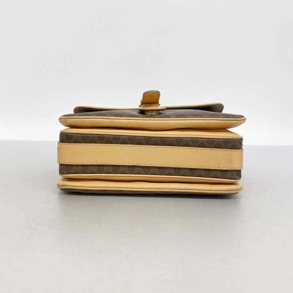 Celine Shoulder Bag Macadam Brown Gold — view 3